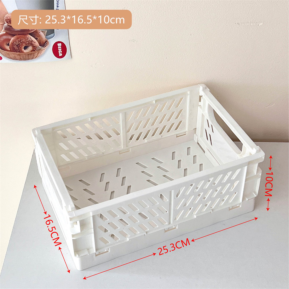 Cesta de Almacenamiento Plegable de Plástico para Escritorio y Juguetes