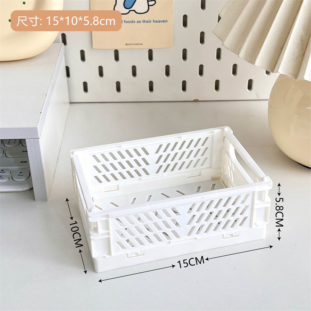 Cesta de Almacenamiento Plegable de Plástico para Escritorio y Juguetes