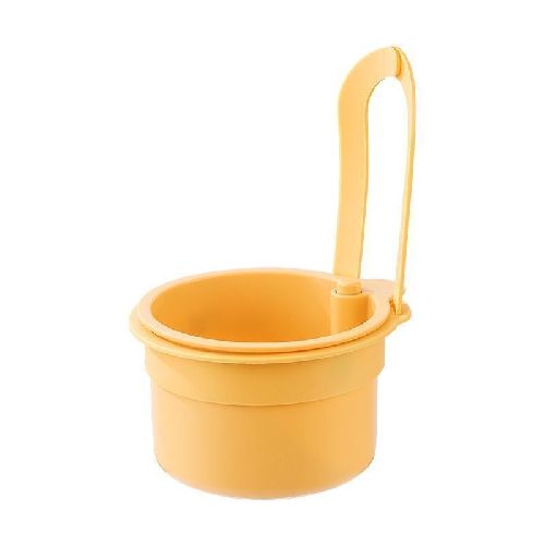 Yellow Press-Type Sink Drain Basket: Food Strainer & Kitchen Organizer