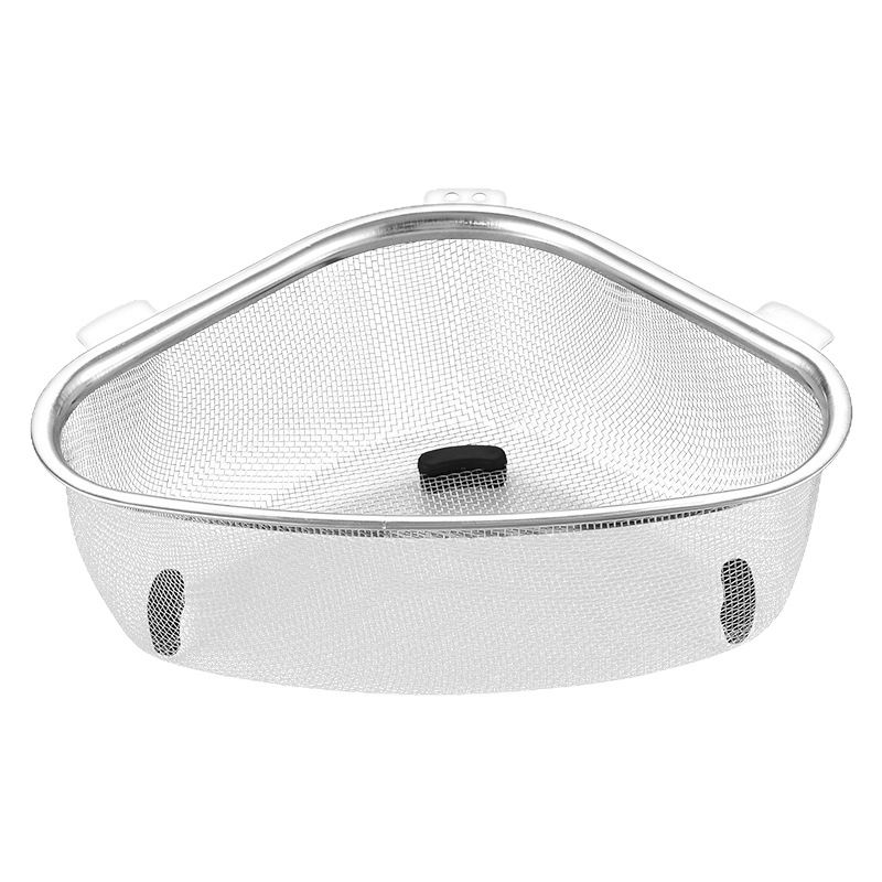 Stainless Steel Triangular Sink Drainer Mesh Food Waste Filter Kitchen Rack